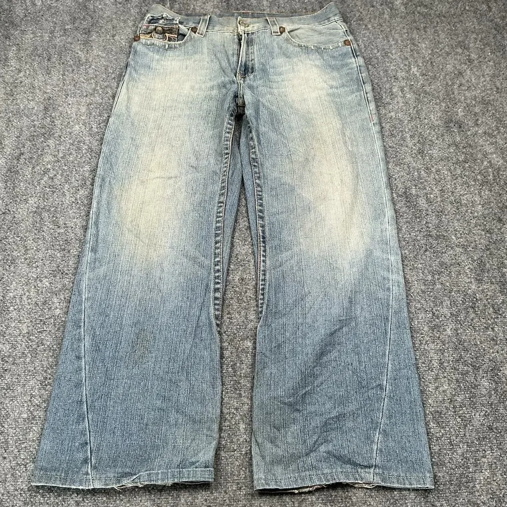 True Religion Y2K Embroidered Back Pocket Bootcut Mens 36x33
